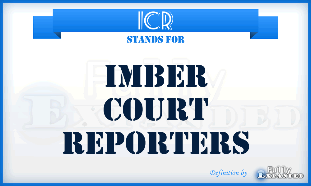 ICR - Imber Court Reporters