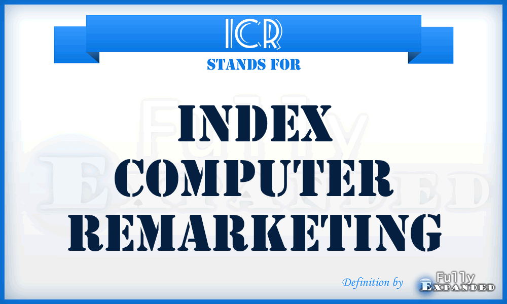 ICR - Index Computer Remarketing