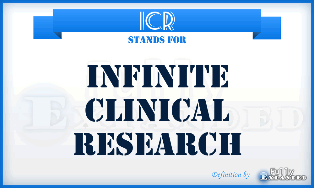 ICR - Infinite Clinical Research