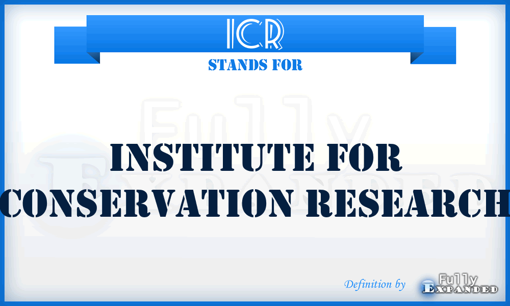 ICR - Institute for Conservation Research