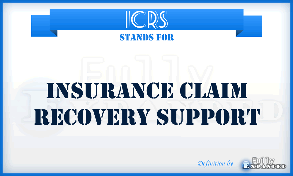 ICRS - Insurance Claim Recovery Support