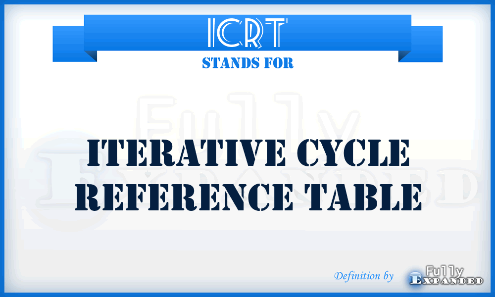 ICRT - Iterative Cycle Reference Table