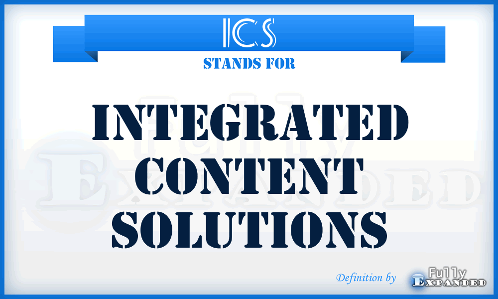 ICS - Integrated Content Solutions