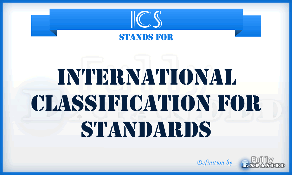 ICS - International Classification for Standards