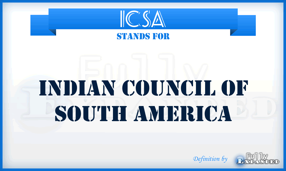 ICSA - Indian Council of South America