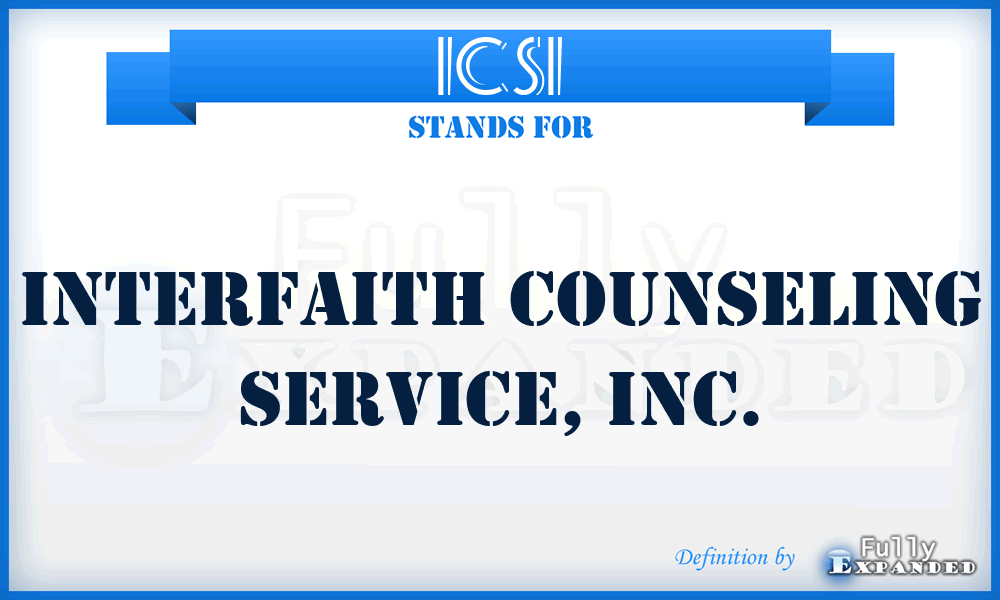 ICSI - Interfaith Counseling Service, Inc.