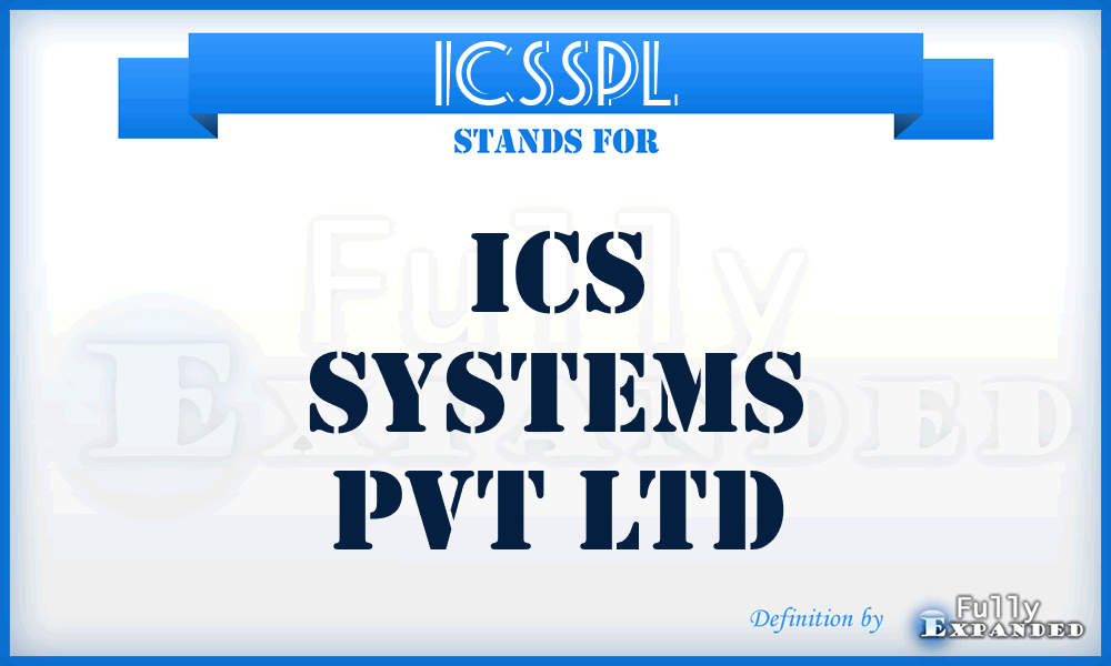ICSSPL - ICS Systems Pvt Ltd