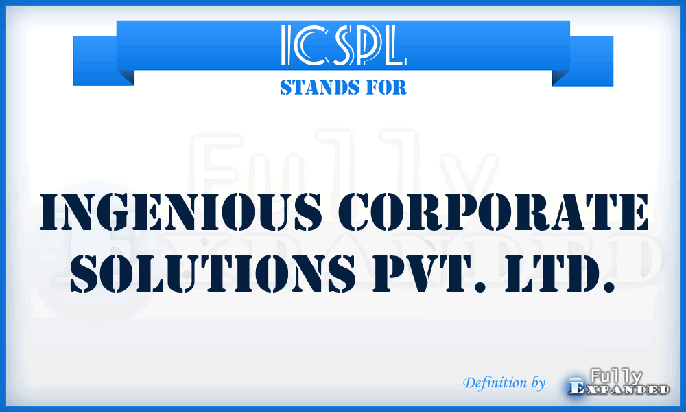 ICSPL - Ingenious Corporate Solutions Pvt. Ltd.
