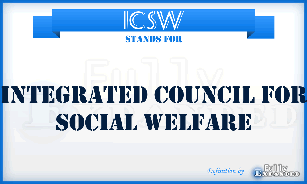 ICSW - Integrated Council for Social Welfare