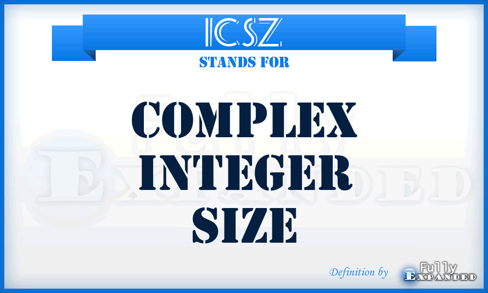ICSZ - Complex Integer Size