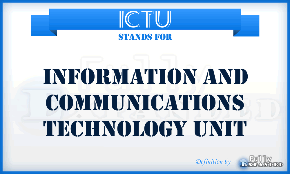 ICTU - Information and Communications Technology Unit