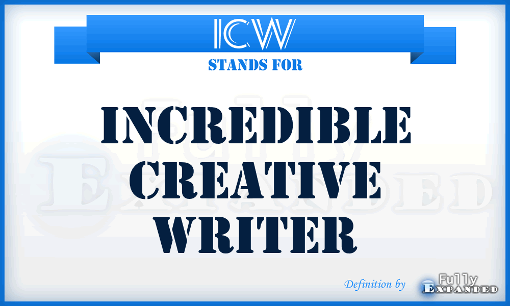 ICW - Incredible Creative Writer