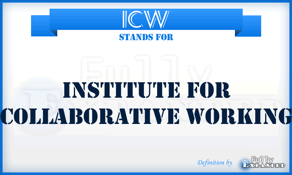 ICW - Institute for Collaborative Working