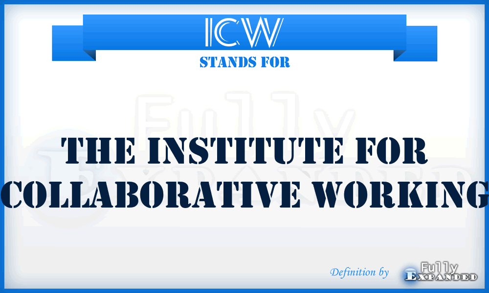 ICW - The Institute for Collaborative Working