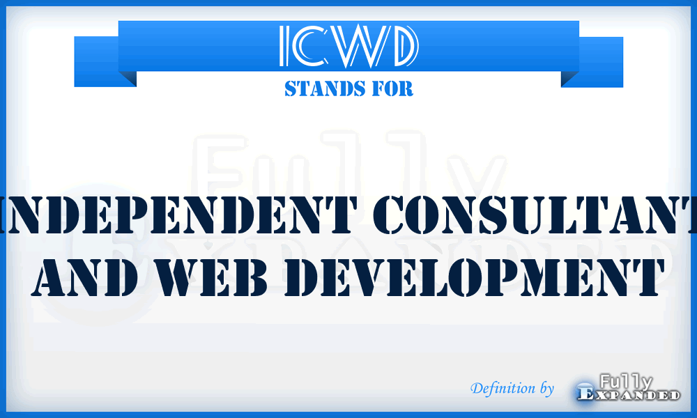 ICWD - Independent Consultant and Web Development