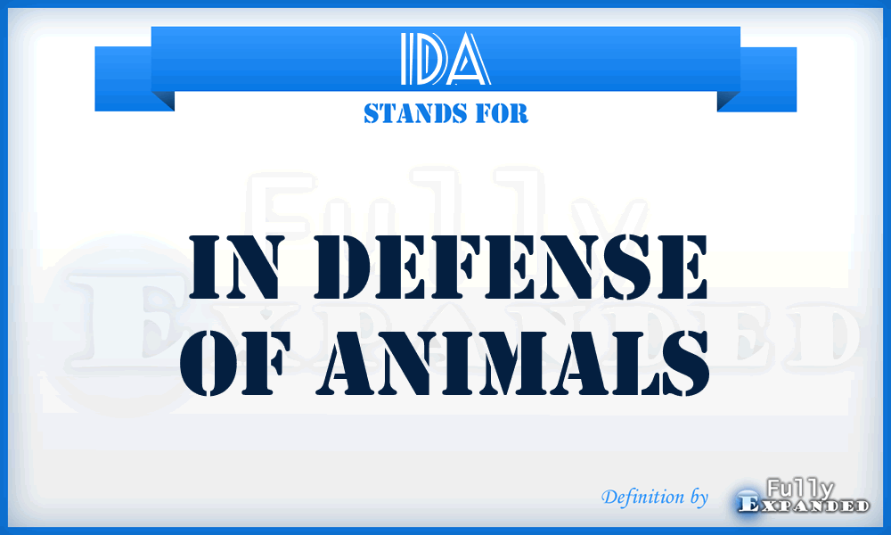 IDA - In Defense of Animals