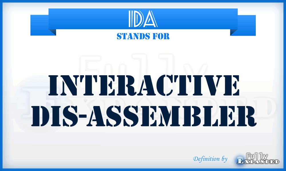 IDA - Interactive Dis-Assembler