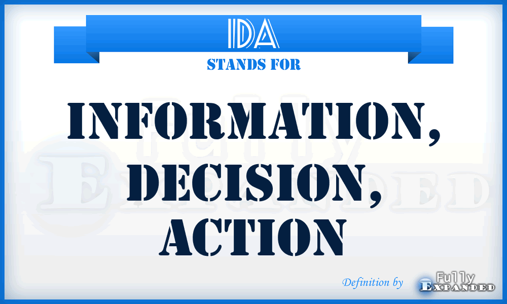 IDA - information, decision, action