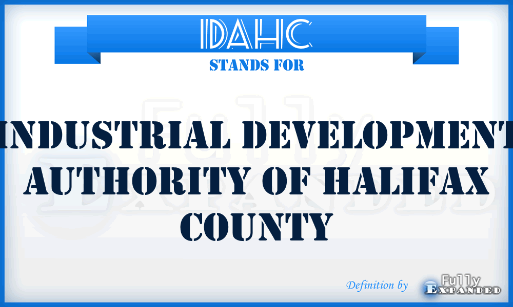 IDAHC - Industrial Development Authority of Halifax County