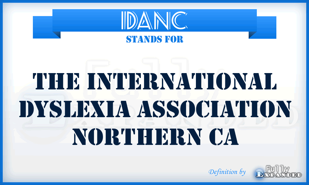 IDANC - The International Dyslexia Association Northern Ca