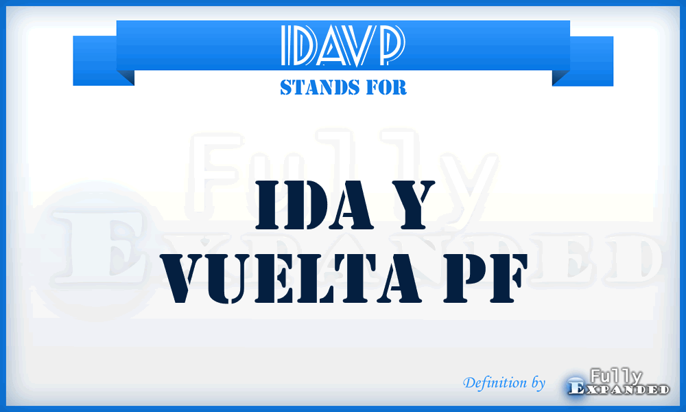 IDAVP - IDA y Vuelta Pf