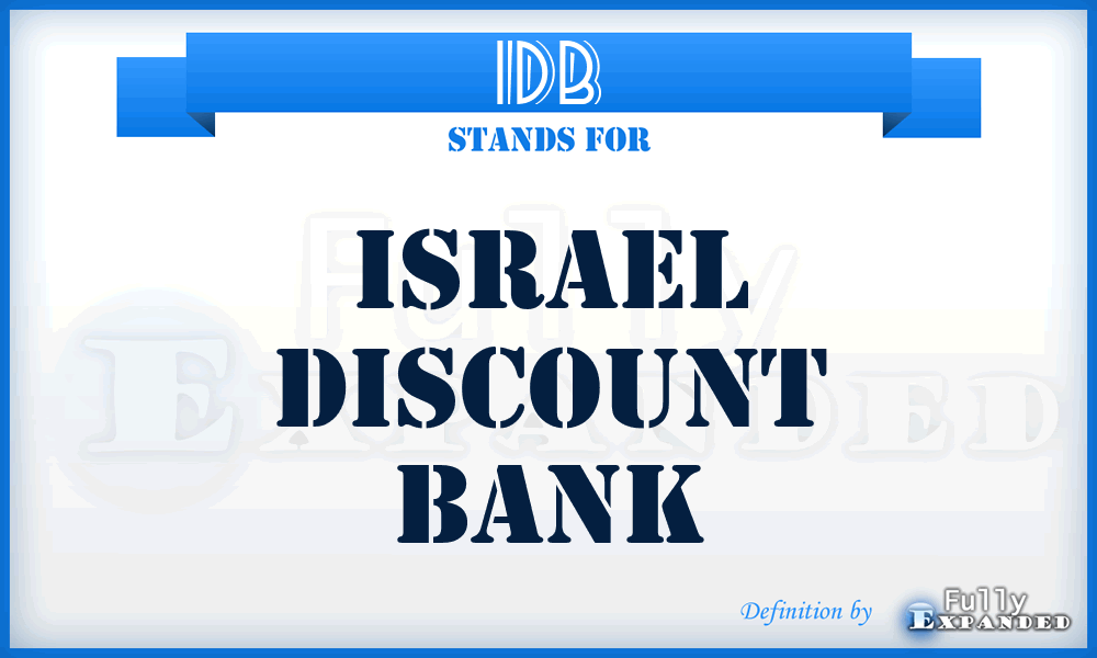 IDB - Israel Discount Bank