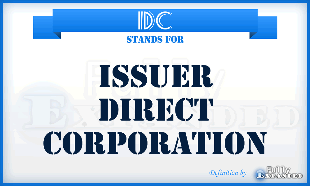 IDC - Issuer Direct Corporation