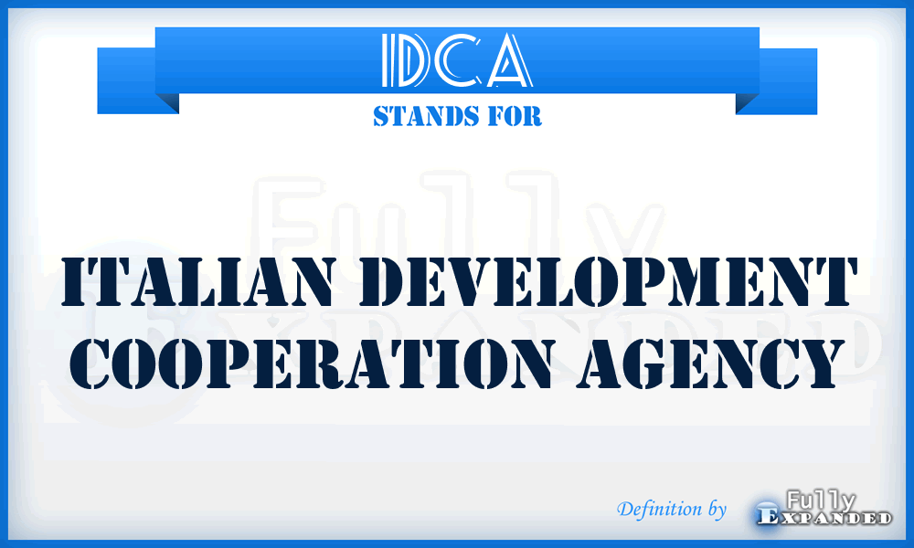 IDCA - Italian Development Cooperation Agency