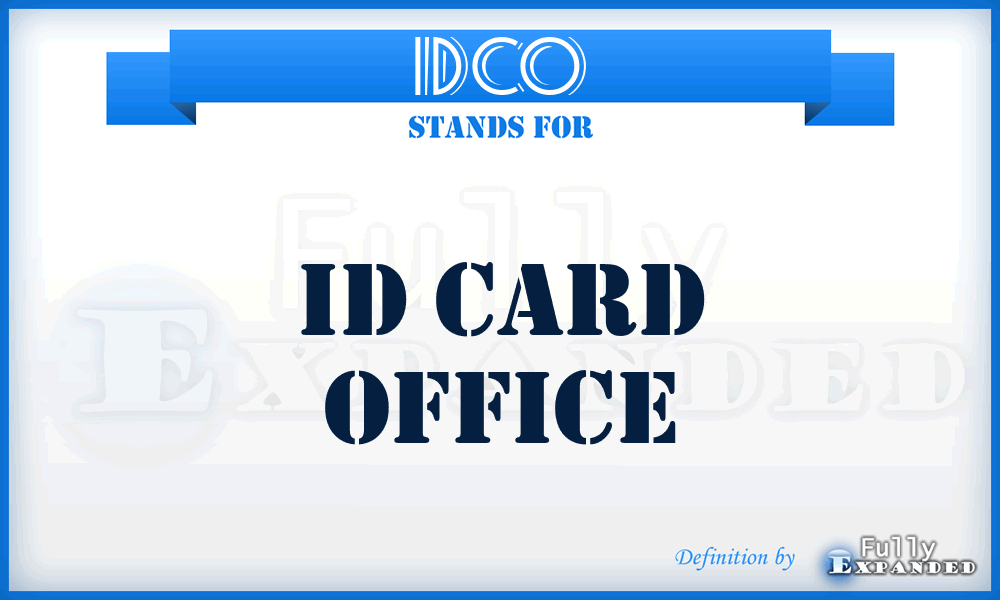 IDCO - ID Card Office