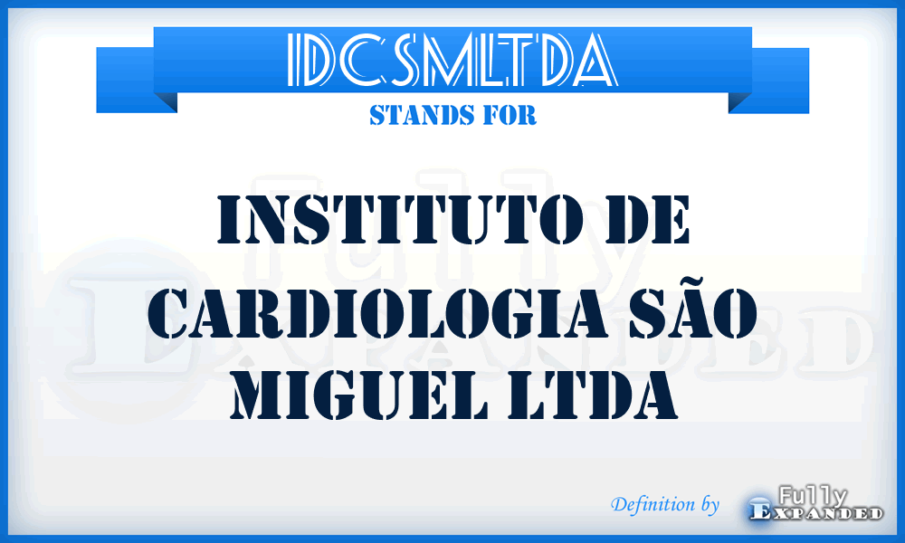 IDCSMLTDA - Instituto De Cardiologia São Miguel LTDA