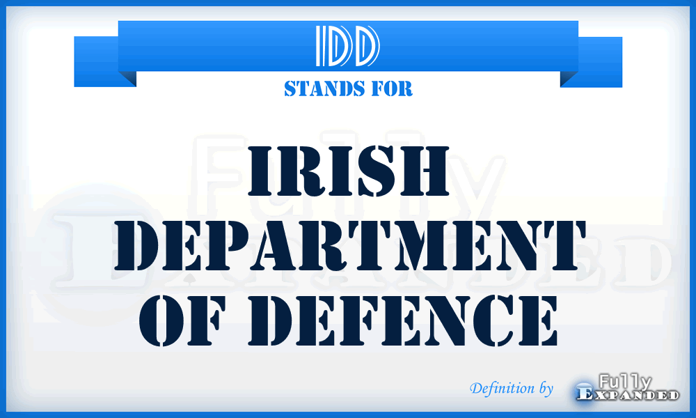 IDD - Irish Department of Defence
