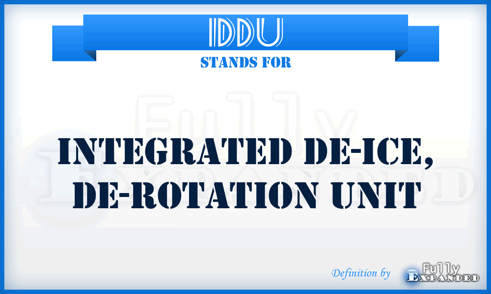 IDDU - Integrated De-ice, De-rotation Unit
