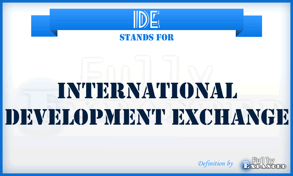 IDE - International Development Exchange