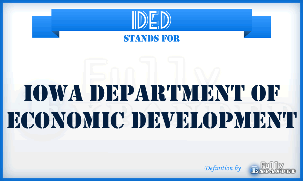 IDED - Iowa Department of Economic Development