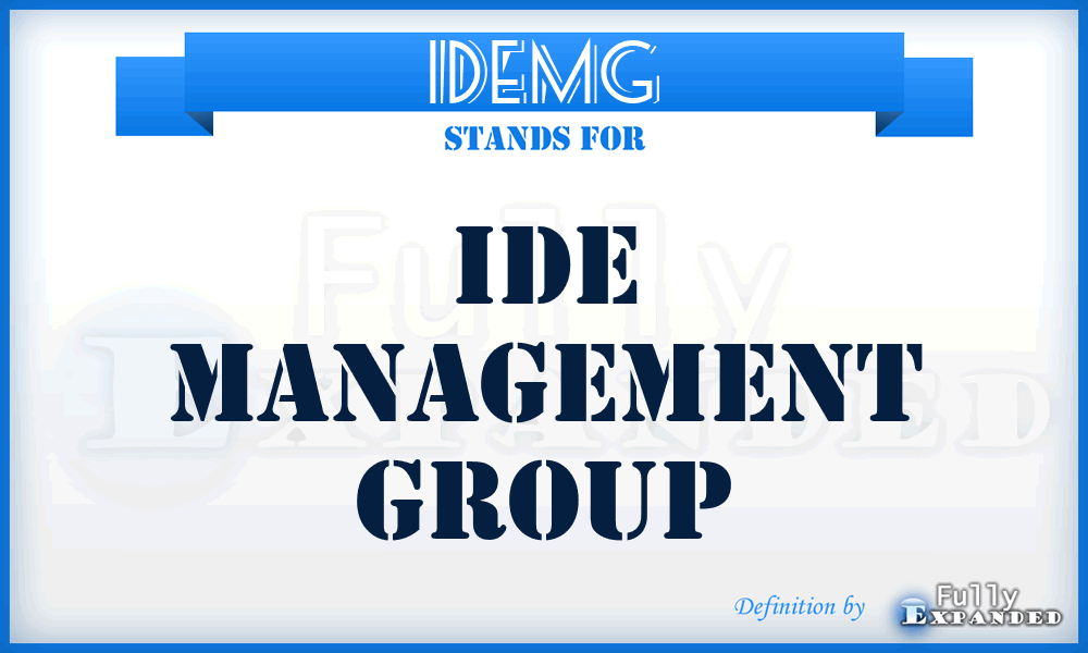 IDEMG - IDE Management Group
