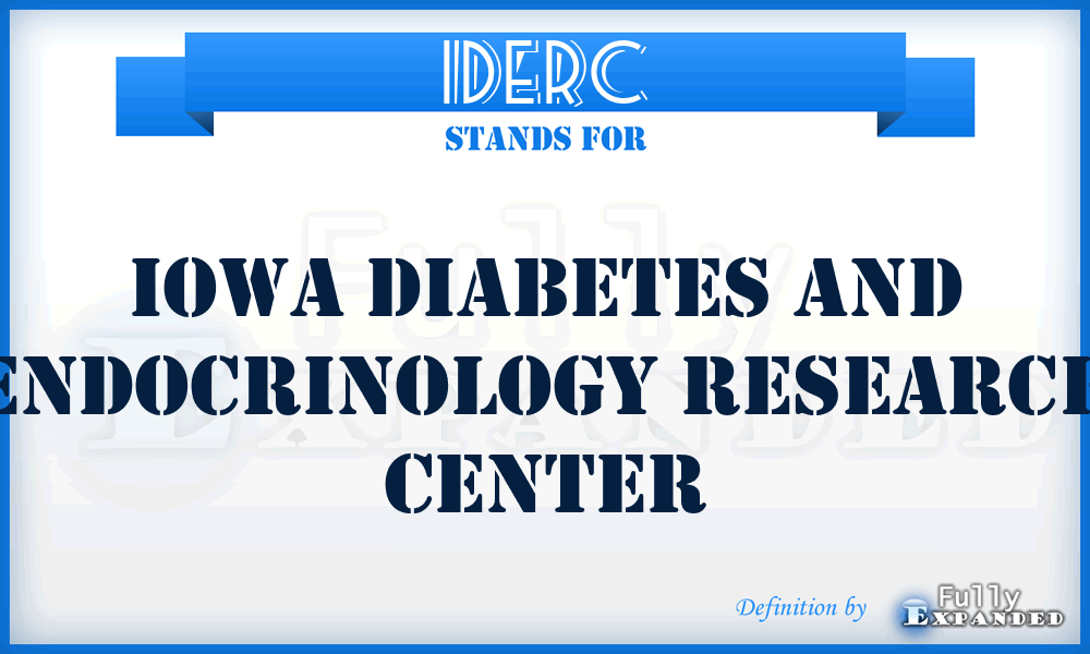 IDERC - Iowa Diabetes and Endocrinology Research Center