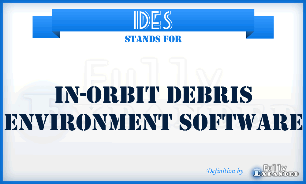 IDES - In-orbit Debris Environment Software