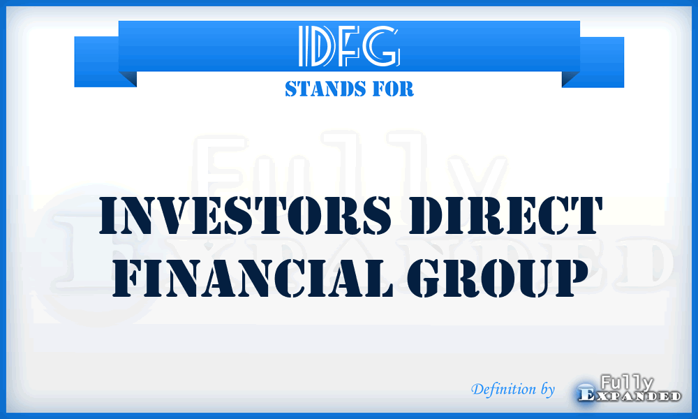 IDFG - Investors Direct Financial Group