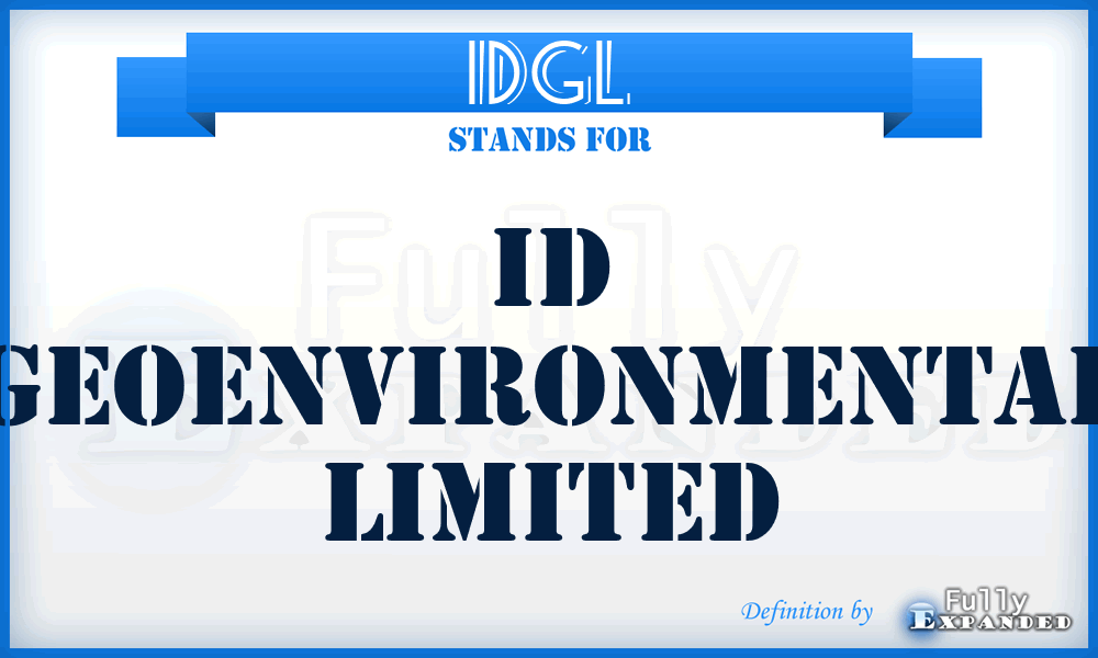 IDGL - ID Geoenvironmental Limited