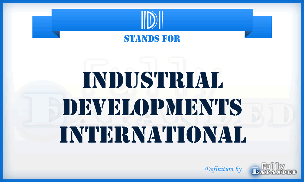 IDI - Industrial Developments International