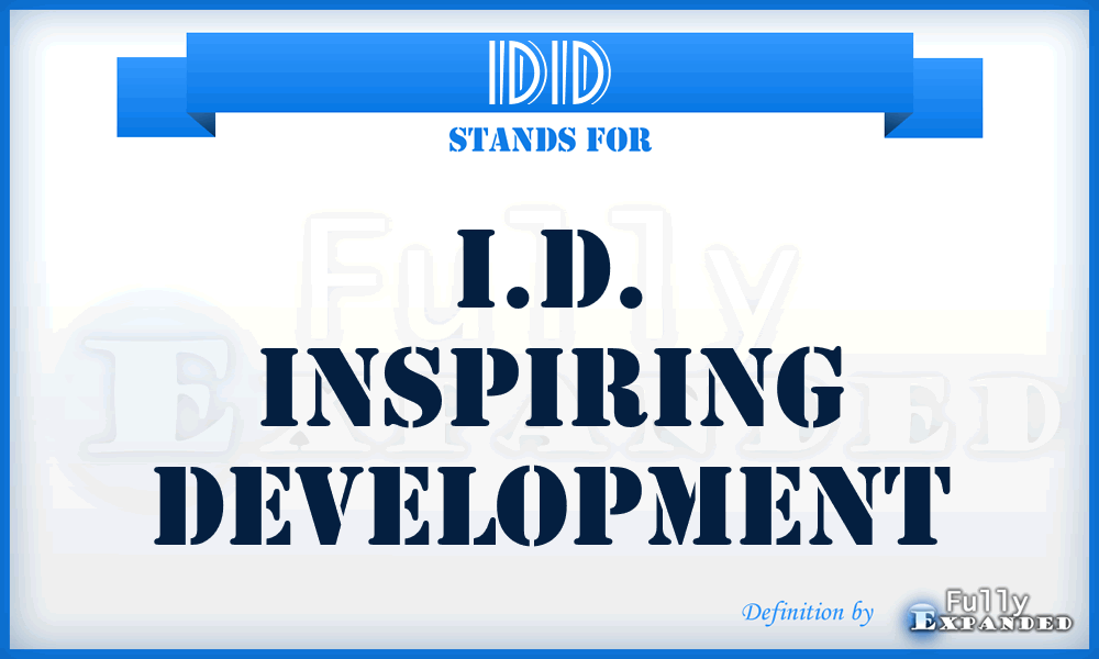 IDID - I.D. Inspiring Development