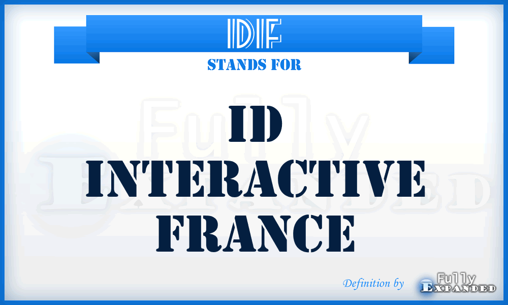 IDIF - ID Interactive France
