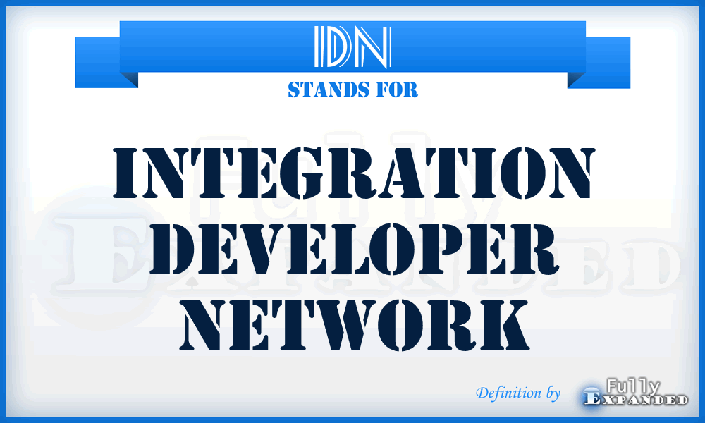 IDN - Integration Developer Network