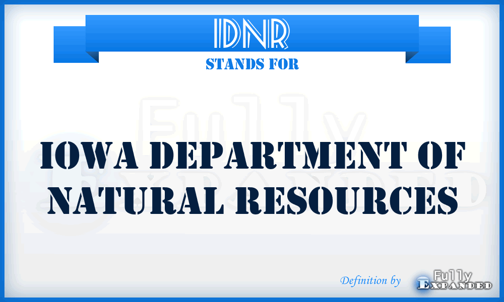 IDNR - Iowa Department of Natural Resources