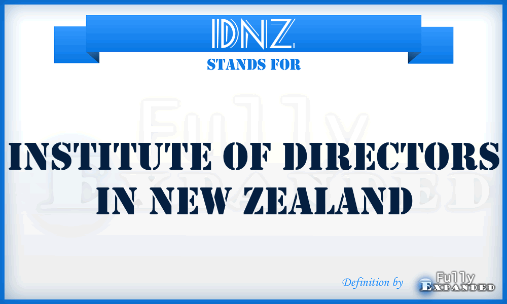 IDNZ - Institute of Directors in New Zealand