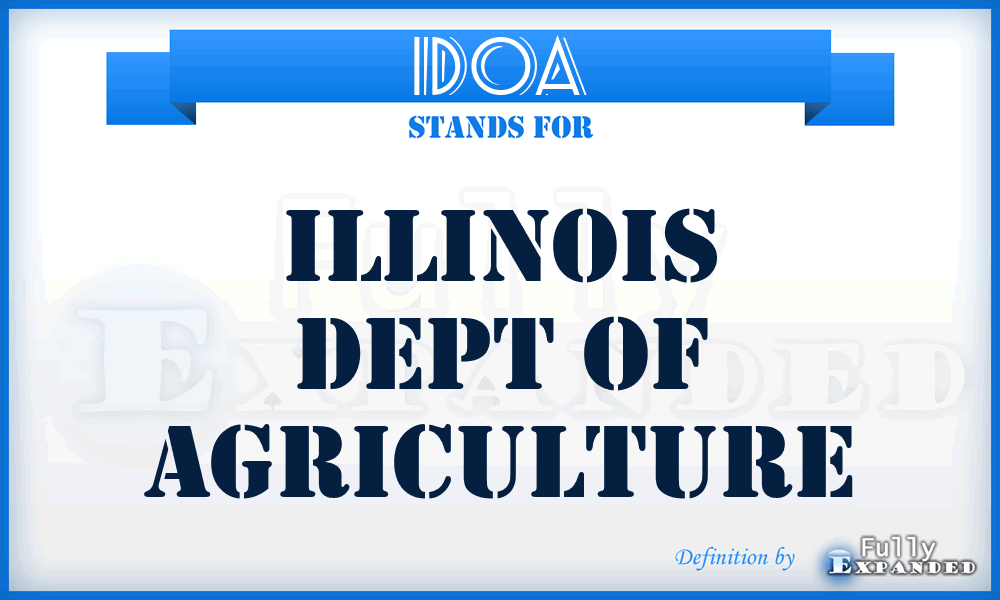 IDOA - Illinois Dept of Agriculture
