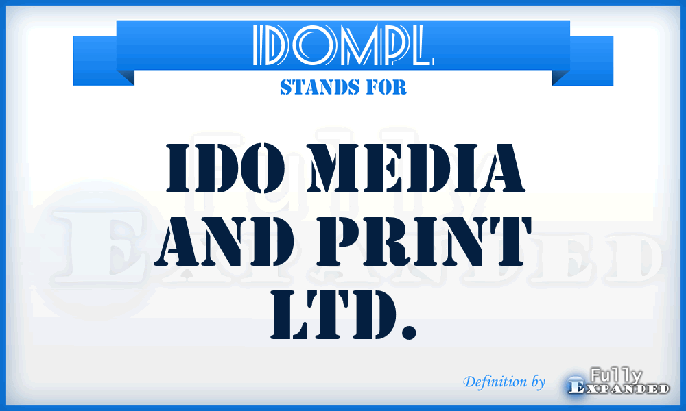 IDOMPL - IDO Media and Print Ltd.