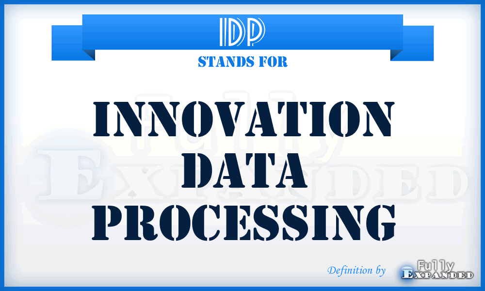 IDP - Innovation Data Processing