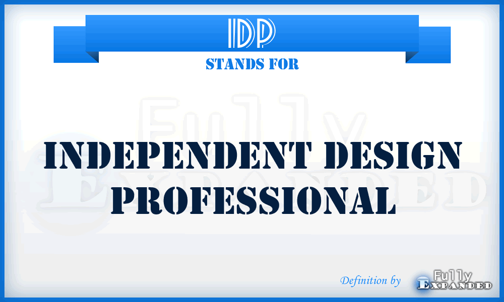 IDP - Independent Design Professional