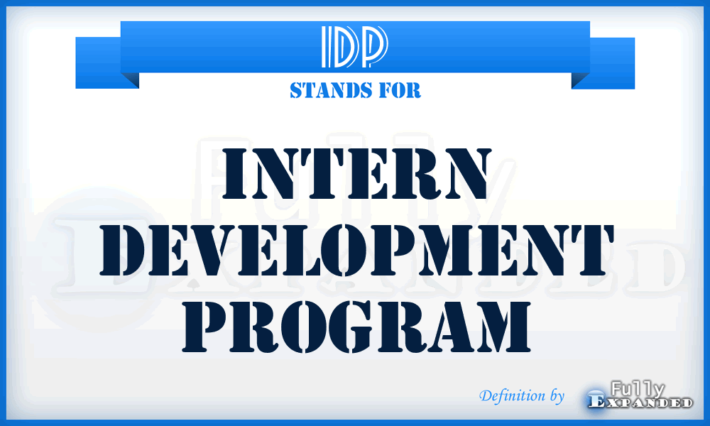 IDP - Intern Development Program